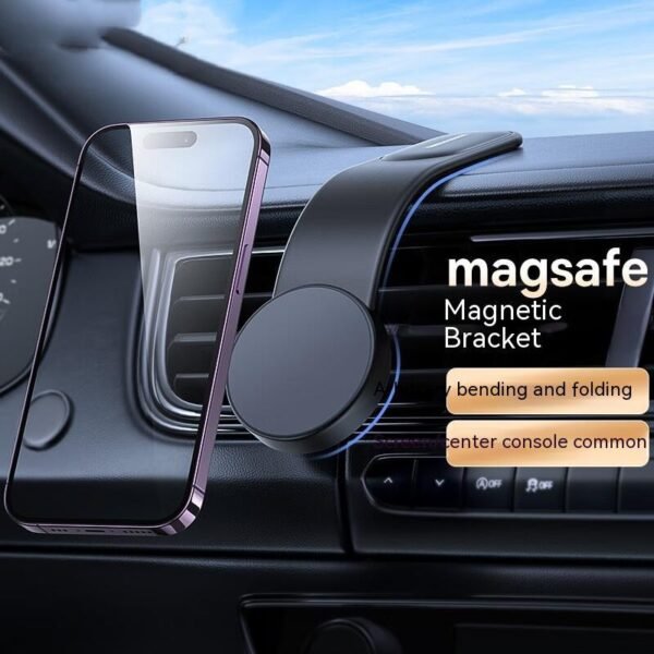حامل هاتف مغناطيسي مرن للسيارة - شحن لاسلكي سريع 15 واط وتوافق MagSafe